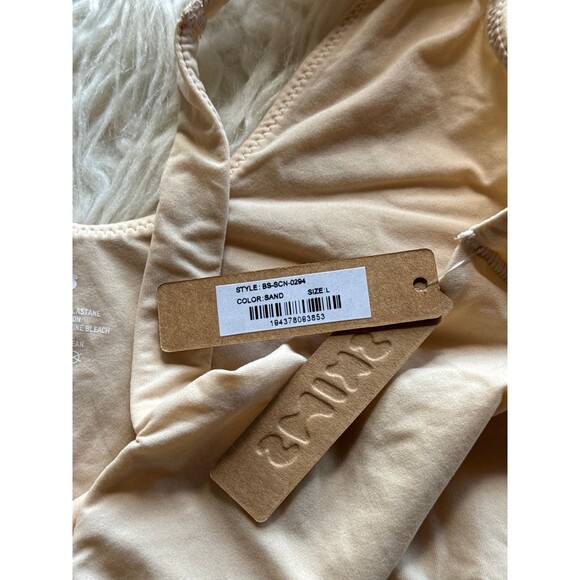 Skims Fits Everybody Square Neck Bodysuit Sand Size Large - Picture 8 of 8
